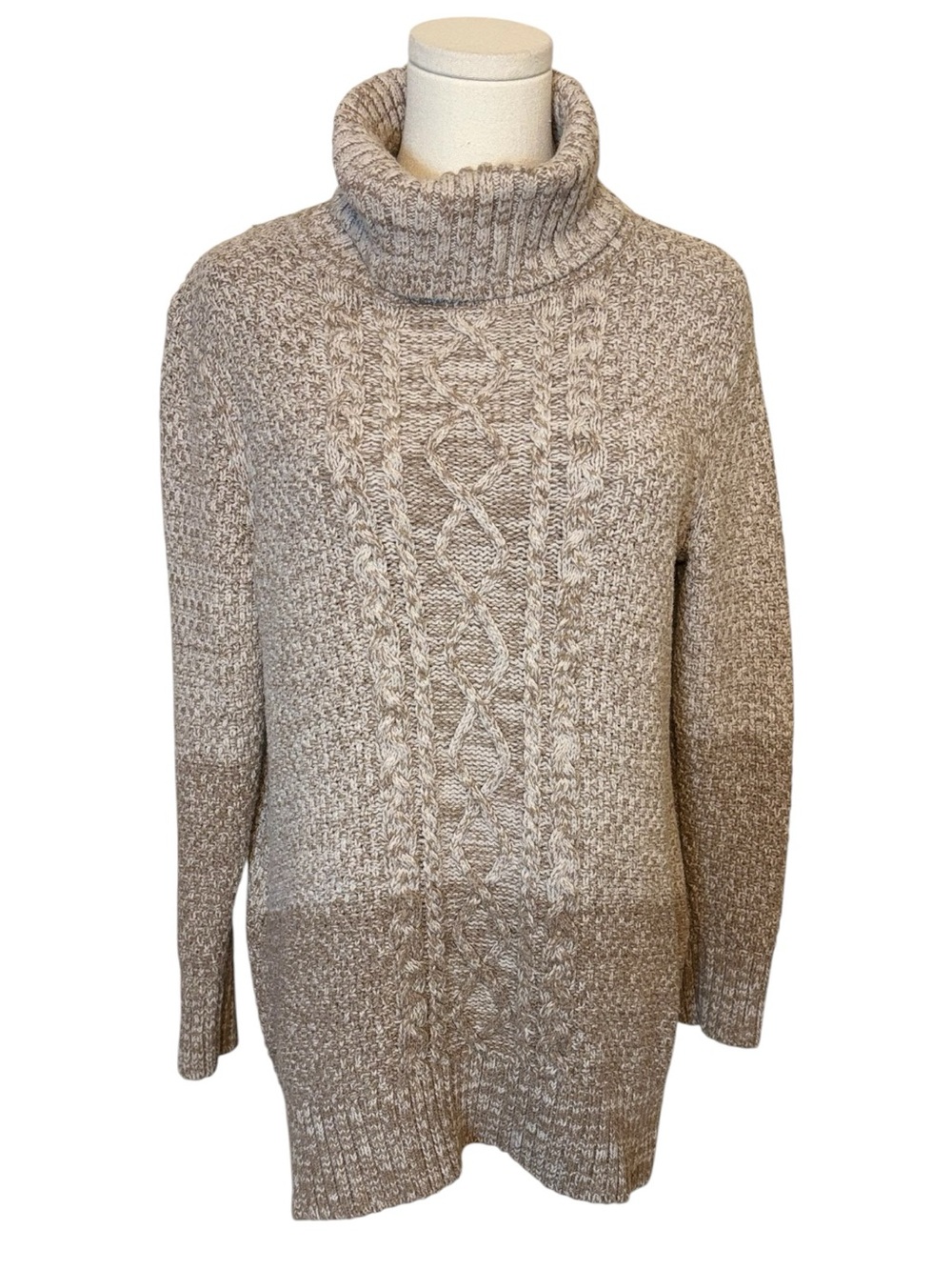 Banana Republic Tan Ombré Cowl Neck Sweater Size Medium Petite